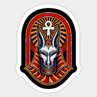 anubis illustration design Sticker